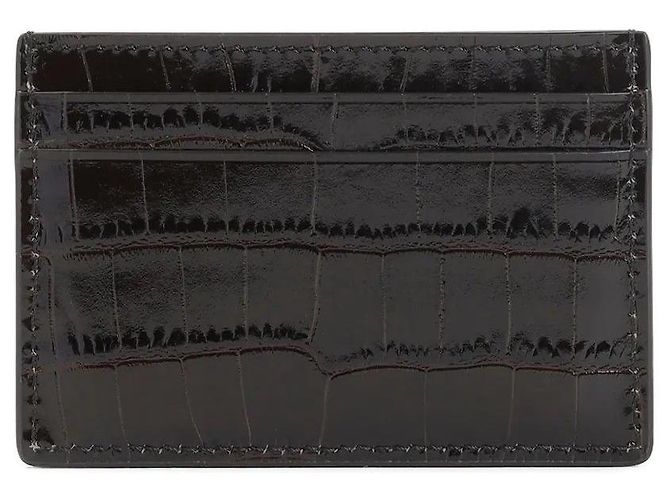 Tom Ford Crocodile Card Holder Black - view 6
