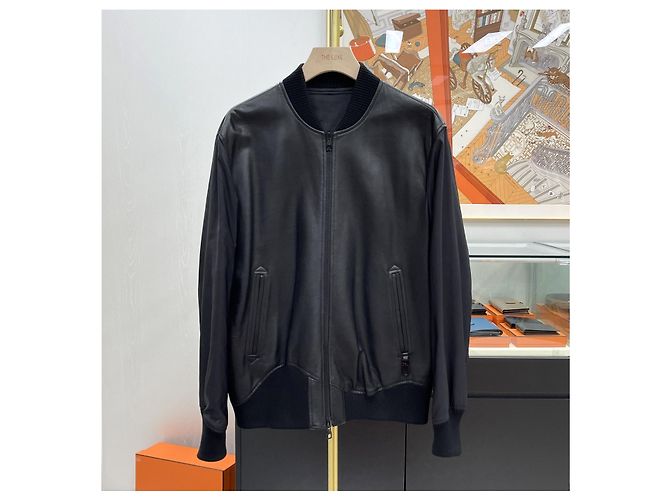 Louis Vuitton Leather Technical Reversible Jacket Black - view 2