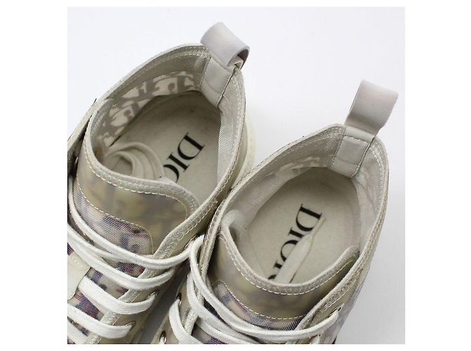 Dior Sneakers alte in tela Oblique Blu - vista 10