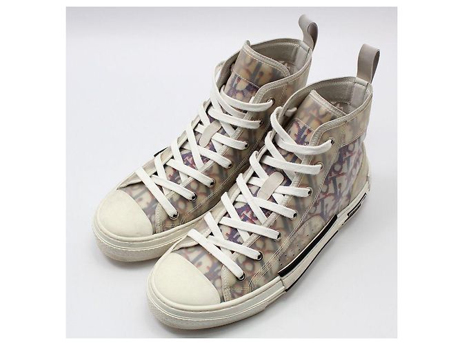Dior Sneakers alte in tela Oblique Blu - vista 2