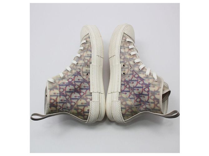 Dior Sneakers alte in tela Oblique Blu - vista 8