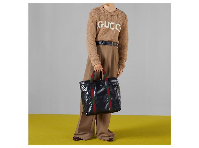 Gucci Borsa Tote GG Crystal nera Nero - vista 2