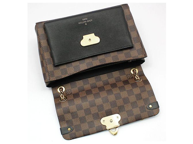 Louis Vuitton Borsa a tracolla Damier Ebene Babyn PM Marrone - vista 8