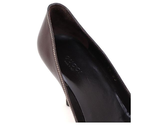 Gucci Leder-Schuhe mit GG-Logo Braun - Ansicht 7