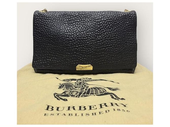 Burberry Borsa a tracolla Milldenhall in pelle granulata nera e finiture dorate Nero - vista 7