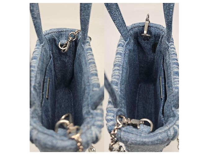 Borsa Tote Matreuse Logo Denim Chain di Miu Miu Multicolore - vista 10