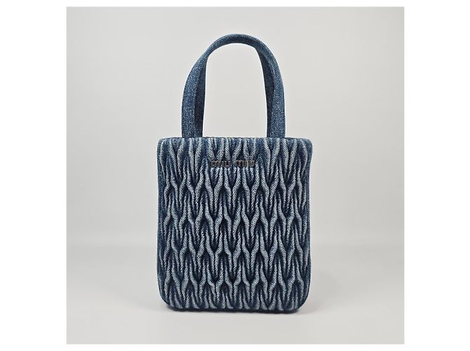 Borsa Tote Matreuse Logo Denim Chain di Miu Miu Multicolore - vista 4