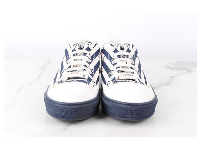 Louis Vuitton Sneakers Monogram Stella Navy Blu - vista 3