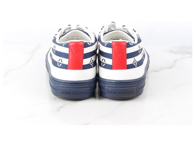 Louis Vuitton Sneakers Monogram Stella Navy Blu - vista 4