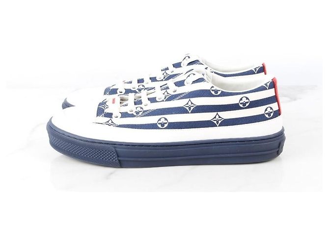 Louis Vuitton Sneakers Monogram Stella Navy Blu - vista 5
