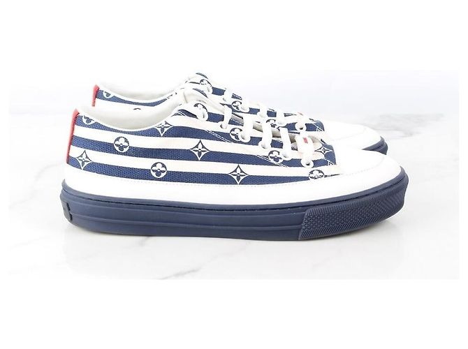 Louis Vuitton Sneakers Monogram Stella Navy Blu - vista 6
