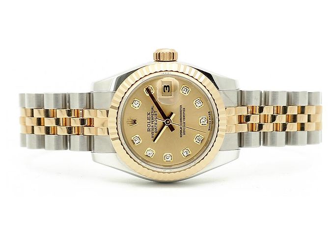 Rolex Datejust Damen Combi Uhr mit Original Diamanten Garantie Golden - Ansicht 18