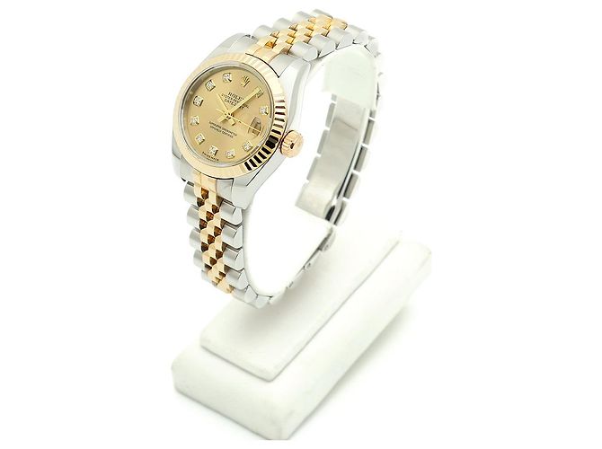 Rolex Datejust Damen Combi Uhr mit Original Diamanten Garantie Golden - Ansicht 5