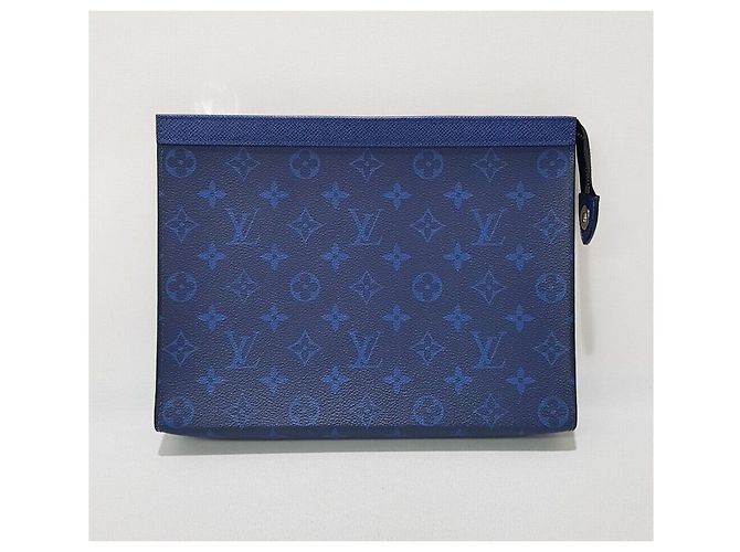 Louis Vuitton Pochette Voyage MM Clutch Blu - vista 2