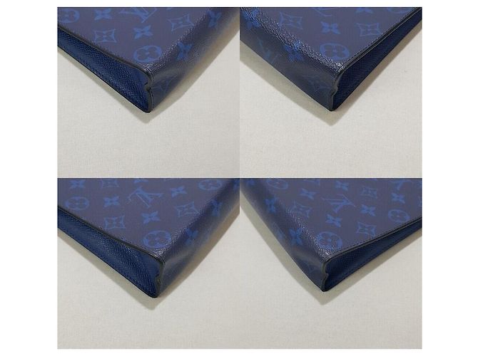 Louis Vuitton Pochette Voyage MM Clutch Blu - vista 7