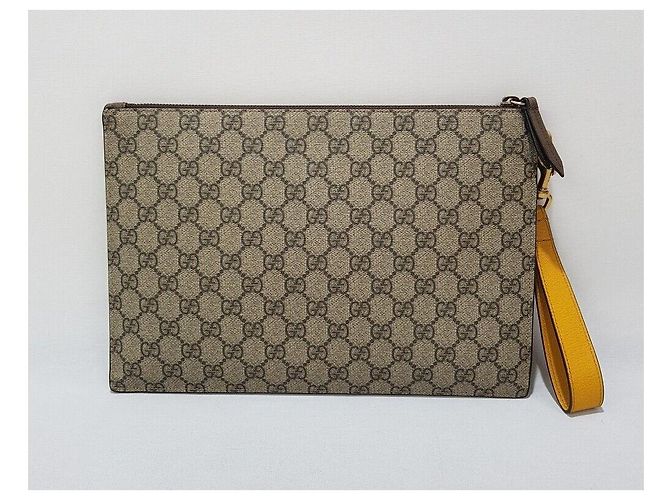 Gucci Pochette GG Supreme Neo Vintage Marron - vue 3