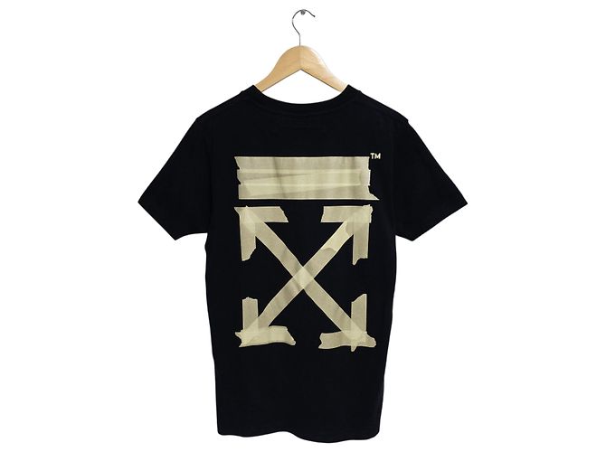 Off White Tape Arrow Kurzarm-T-Shirt Schwarz - Ansicht 2