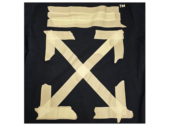 Off White Tape Arrow Kurzarm-T-Shirt Schwarz - Ansicht 4