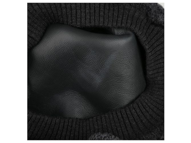 Louis Vuitton Graues Shearling-Crewneck-T-Shirt mit Monogramm Größe XXL Braun - Ansicht 9