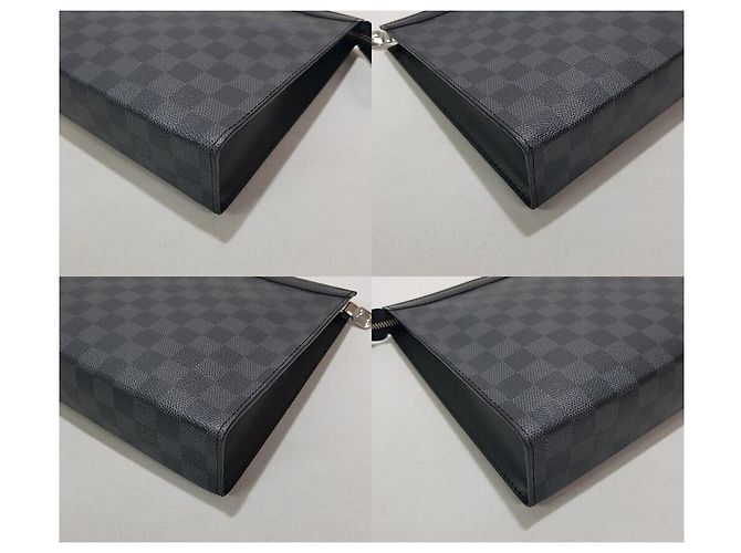 Louis Vuitton Pochette Voyage MM Damier Graphite Nero - vista 7