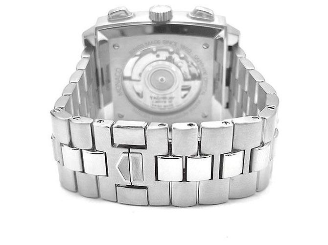 Tag Heuer Monaco Chrono Steel Uhr Silber - Ansicht 3