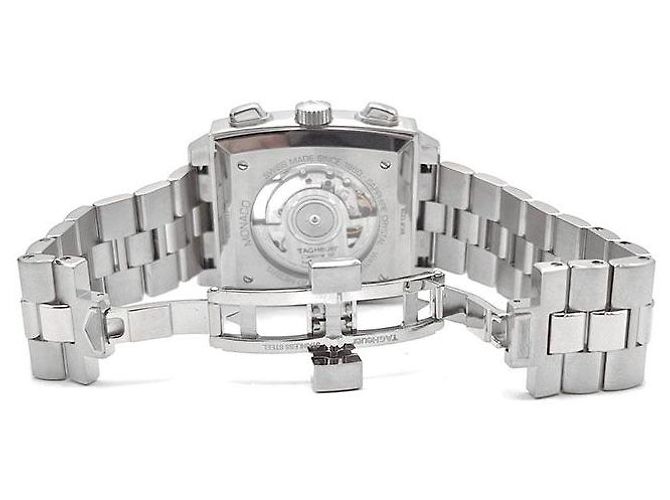 Tag Heuer Monaco Chrono Steel Uhr Silber - Ansicht 4