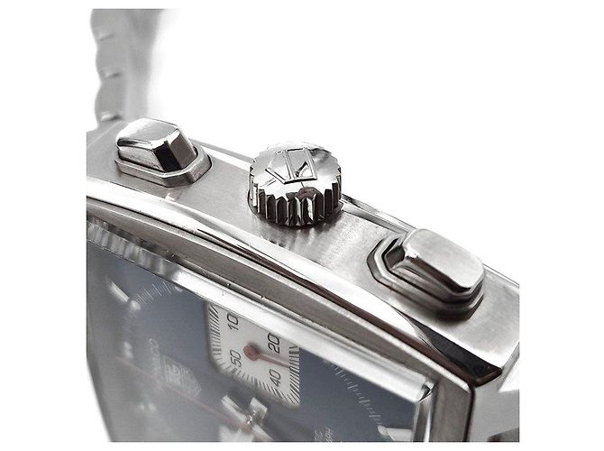 Tag Heuer Monaco Chrono Steel Uhr Silber - Ansicht 6