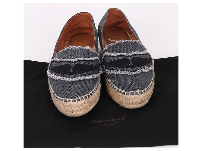 Zadig & Voltaire Slip-On in denim grigio da donna Marrone - vista 10