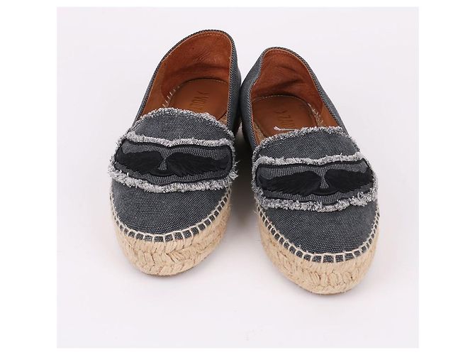 Zadig & Voltaire Slip-On in denim grigio da donna Marrone - vista 3