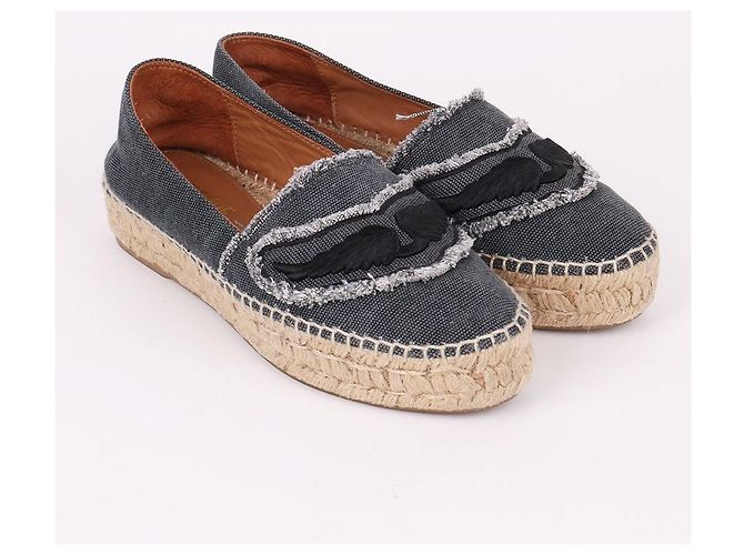 Zadig & Voltaire Slip-On in denim grigio da donna Marrone - vista 4