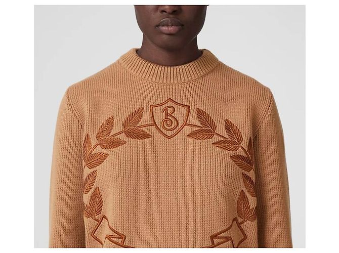 Burberry Suéter de lã e cashmere com brasão de folha de carvalho Multicor - vista 8
