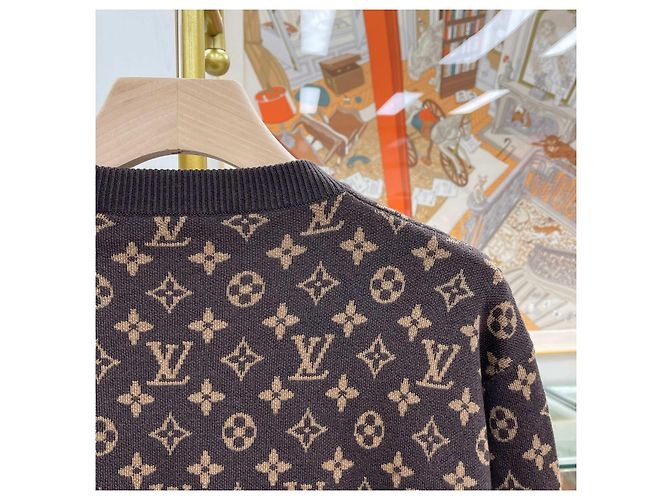 Louis Vuitton Crewneck aus Wolle mit Monogramm-Stickerei Schwarz - Ansicht 5