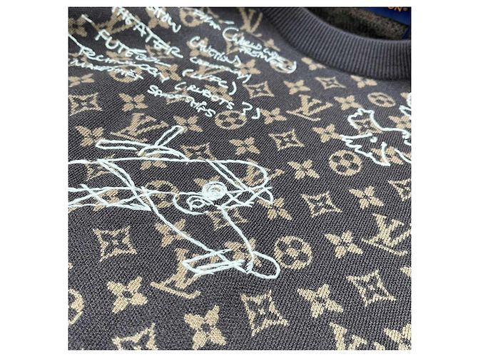 Louis Vuitton Crewneck aus Wolle mit Monogramm-Stickerei Schwarz - Ansicht 6
