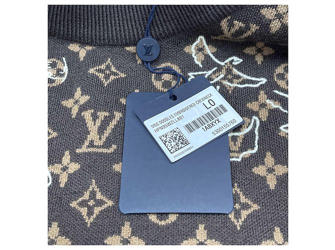 Louis Vuitton Crewneck aus Wolle mit Monogramm-Stickerei Schwarz - Ansicht 7