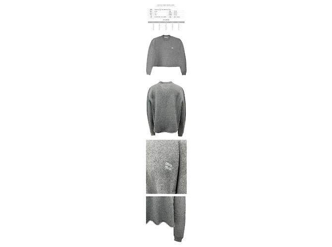 Miu Miu Tejido corto con logo gris - vista 2