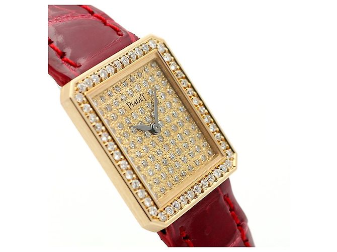 Piaget Reloj de oro tamaño mini con pavé de diamantes para mujer Manual de protocolo Certificado de nacimiento Amarillo - vista 11