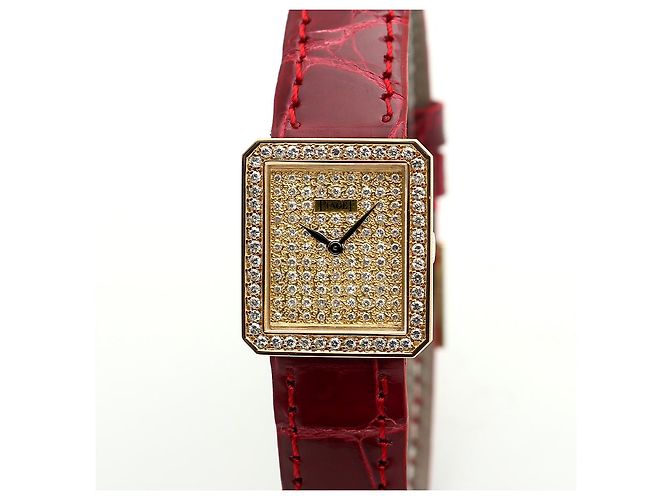 Piaget Reloj de oro tamaño mini con pavé de diamantes para mujer Manual de protocolo Certificado de nacimiento Amarillo - vista 8
