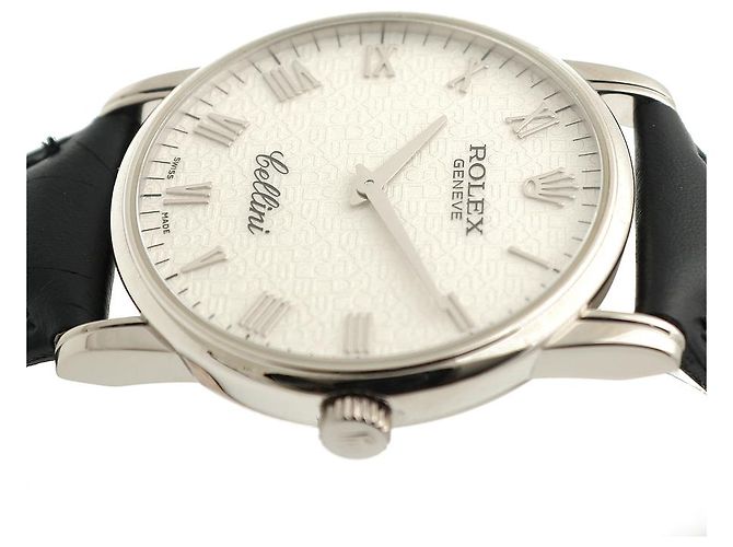 Rolex Relógio Cellini Ivory Computer Dial Ouro Branco Manual Couro Conjunto Completo Certificado Caixa - vista 13