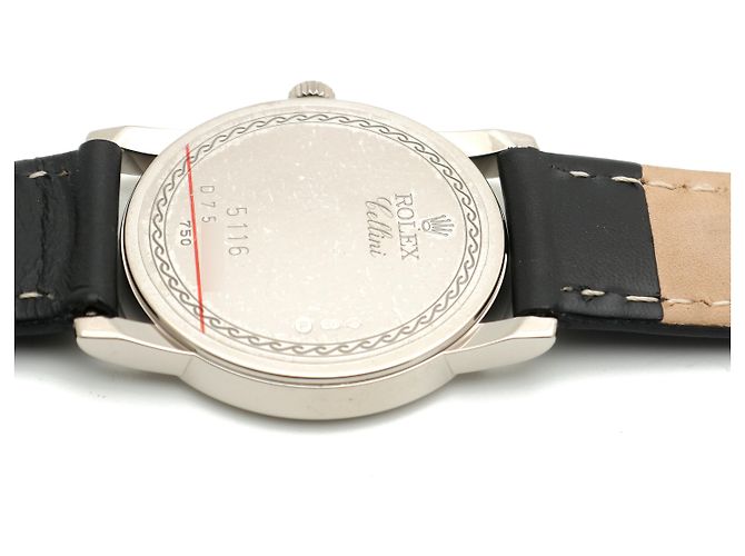 Rolex Relógio Cellini Ivory Computer Dial Ouro Branco Manual Couro Conjunto Completo Certificado Caixa - vista 14