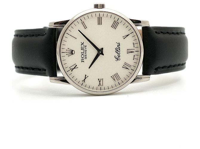Rolex Relógio Cellini Ivory Computer Dial Ouro Branco Manual Couro Conjunto Completo Certificado Caixa - vista 19