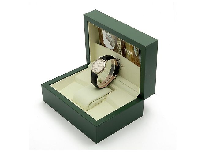 Rolex Relógio Cellini Ivory Computer Dial Ouro Branco Manual Couro Conjunto Completo Certificado Caixa - vista 26