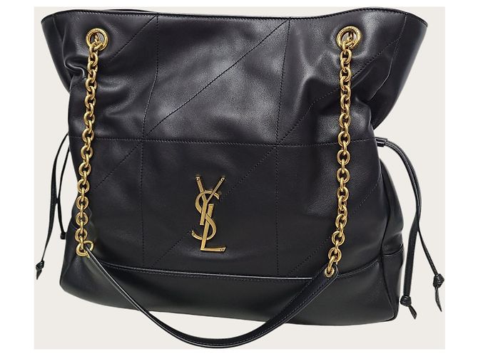 Saint Laurent Jamie Medium in agnello nero - vista 2