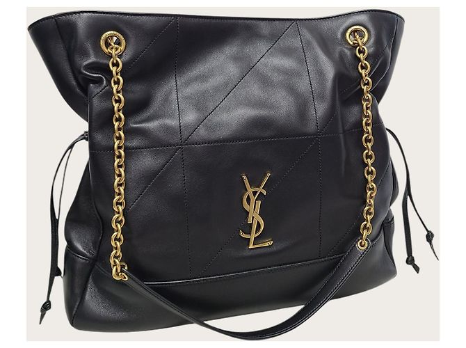 Saint Laurent Jamie Medium in agnello nero - vista 3