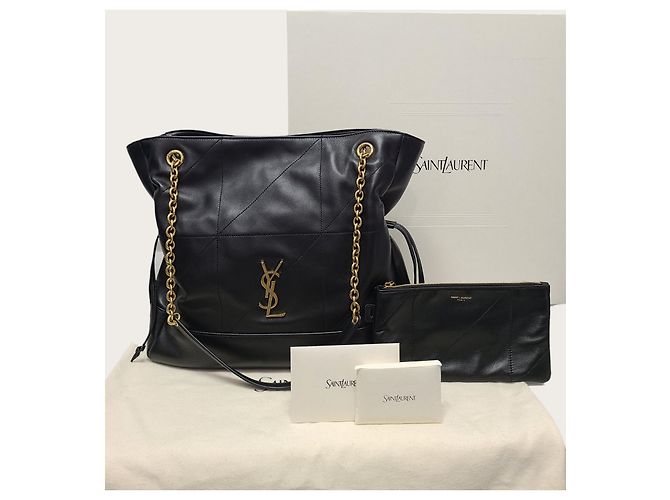 Saint Laurent Jamie Medium in agnello nero - vista 7