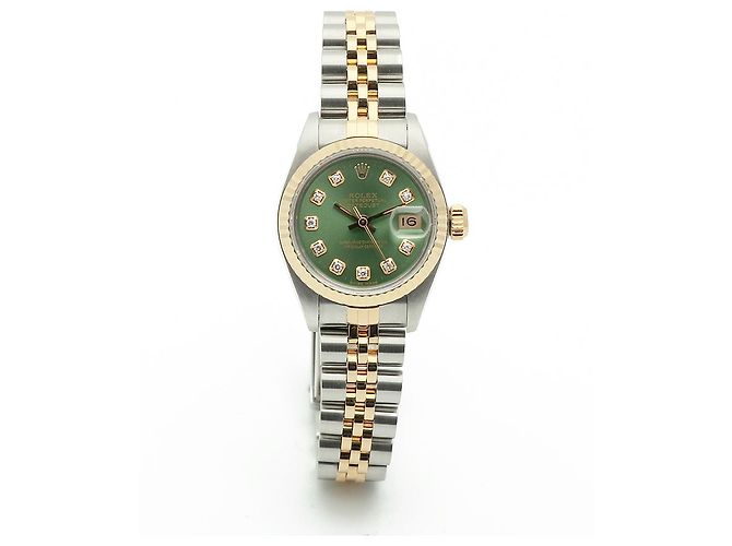 Rolex Datejust Combo Damenuhr Hellgrün After Diamond - Ansicht 16