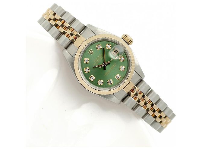 Rolex Datejust Combo Damenuhr Hellgrün After Diamond - Ansicht 21