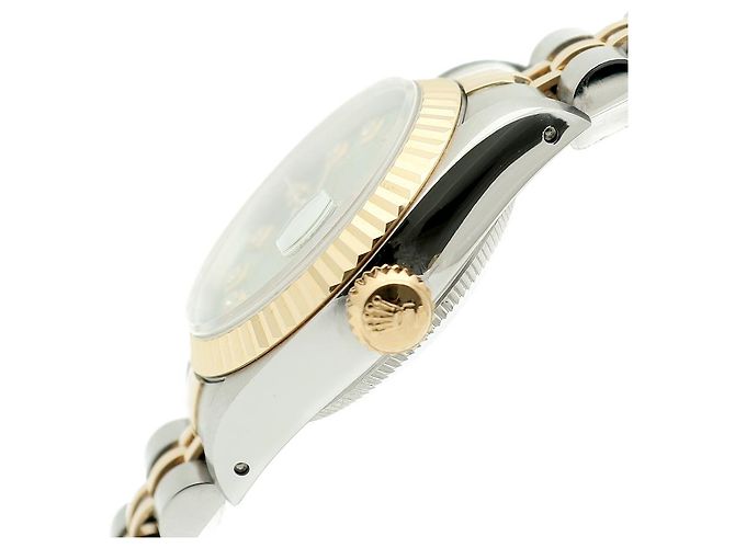 Rolex Datejust Combo Damenuhr Hellgrün After Diamond - Ansicht 9