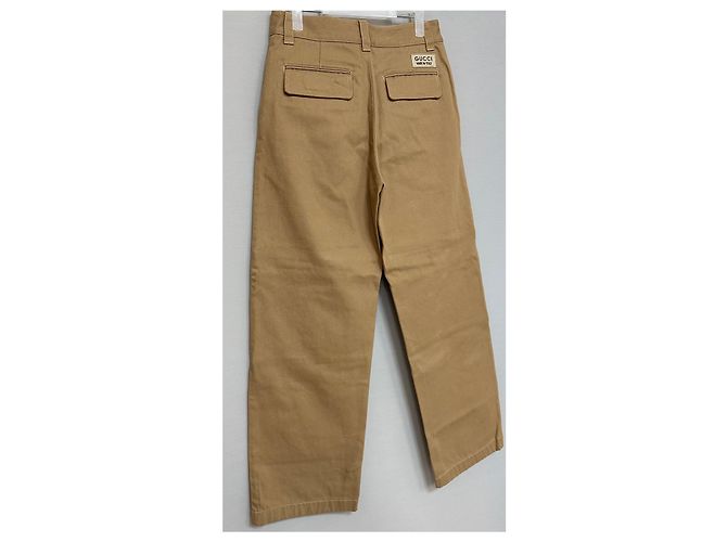Gucci Pantaloni GG Supreme con inserto al ginocchio goffrato Marrone - vista 6