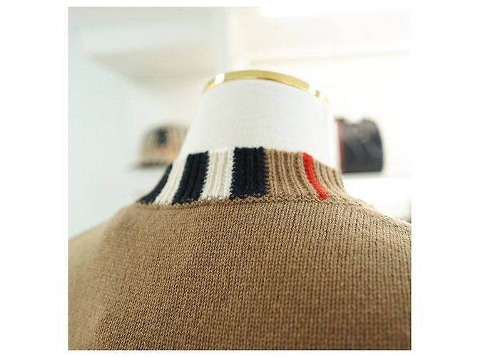 Burberry Cashmere-Strickjacke mit langen Ärmeln ARCHIVE BEIGE Braun - Ansicht 10