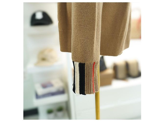 Burberry Cashmere-Strickjacke mit langen Ärmeln ARCHIVE BEIGE Braun - Ansicht 11